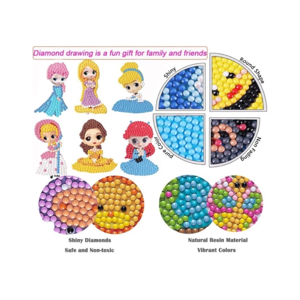 NWT (2) Cutie Pop Diamond Sticker Art Disney Princess - Picture 6 of 7